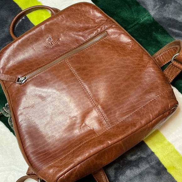 Wild West Tan Leather Backpack - Picture 12 of 16